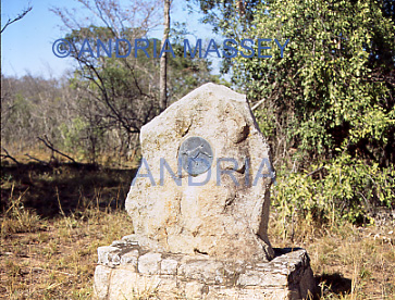 KRUGER NATIONAL PARK SOUTH AFRICA
Signpost of Jock of the Bushveldt on one of the old cross roads of the Voortrekker Road