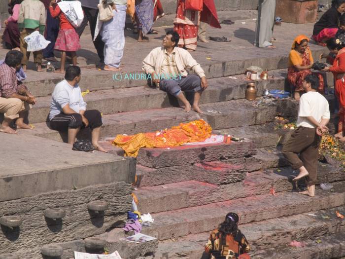 PASUPATINATH NEPAL November Preparing a body for a cremation on this site of a Hindu temple on the sacred Bagmati river