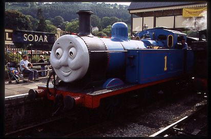 LLANGOLLEN NORTH WALES
Thomas the Tank Enginr in Sodar Station during one of the regular special event days