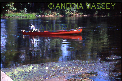 BENTONVILLE LANDING VIRGINIA USA
Fishing from a canoe on the Shenandoah River near Front Royal