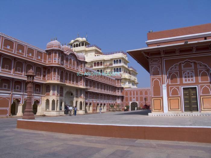 JAIPUR RAJASTHAN INDIA November One of the splendid inner courtyards of the City Palace