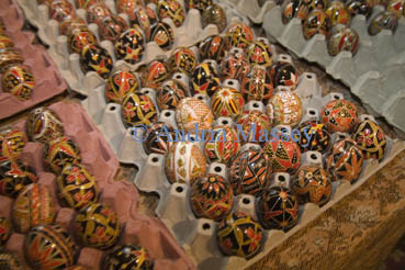 Moldavia Romania Europe EU September A colourful selection of painted eggs 