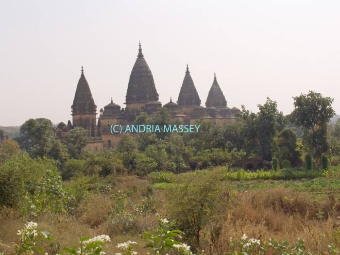 ORCHHA MADHYA PRADESH INDIA November A solemn row of domes and spires are Orchha's most melancholy ruins. The fourteen chhatris are memorials to Bundelkhand's former rulers 
