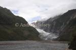 FRANZ JOSEF WEST COAST SOUTH ISLAND NEW ZEALAND May The retreating ice of the Franz Josef Glacier in the Southern Alps