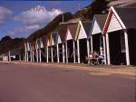 Bournemouth Dorset
Sitting outside one of the colourful beach huts