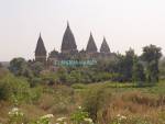 ORCHHA MADHYA PRADESH INDIA November A solemn row of domes and spires are Orchha