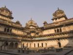 ORCHHA MADHYA PRADESH INDIA November Jehangir Mahal Palace built by Bir Singh Deo for a one night state visit by Mughal emperor Jehangir in the 17thc