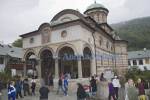 Cozia Transylvania Romania Europe September Visitors and worshippers at Cozia Monastery built in 1388 