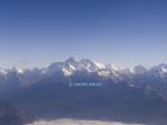 HIMALAYAN MOUNTAINS NEPAL November Flying along the Mountain range in a SAAB 340B with the snow covered Everest (Sagarmatha) Lhotse and Nuptse peaks prominent