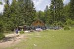 NR GODZ MARTULJEK SLOVENIA EUROPEAN UNION/June Pri Ingotu Mountain Hut between the two Godz Martuljek waterfalls 