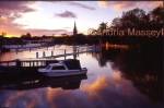 Marlow Buckinghamshire - Sunset over the River Thames - the river is in full  flood

Format: 35mm